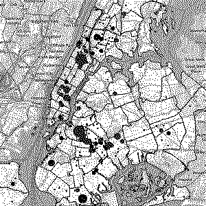 A map of police precincts and incident data in New York City.